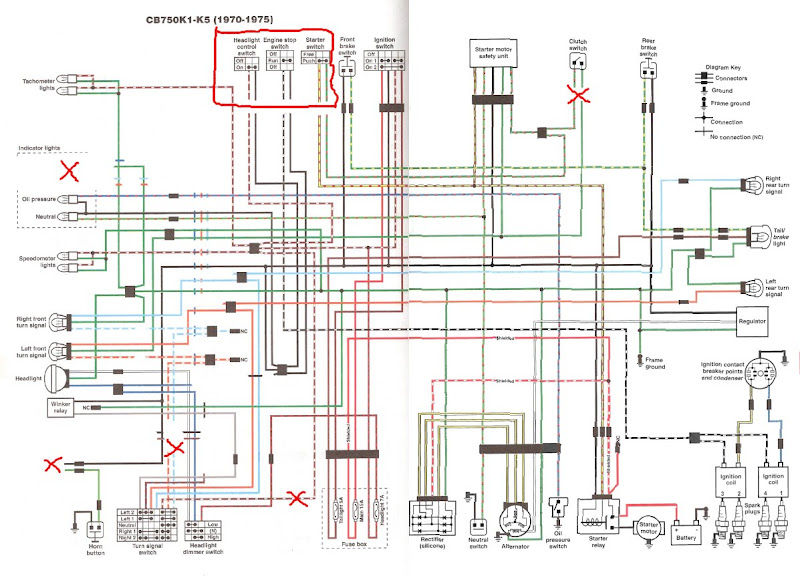 1977 Honda Cb750 Wiring Diagram - Wiring Diagram Schemas